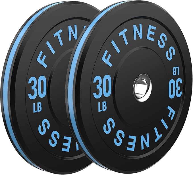 2 Inch Bumper Plates,10-500lbs,Barbell Rubber Olympic Weight Plates Set for Home Gym, Strength Training & Weight Lifting, Multiple Options Colors