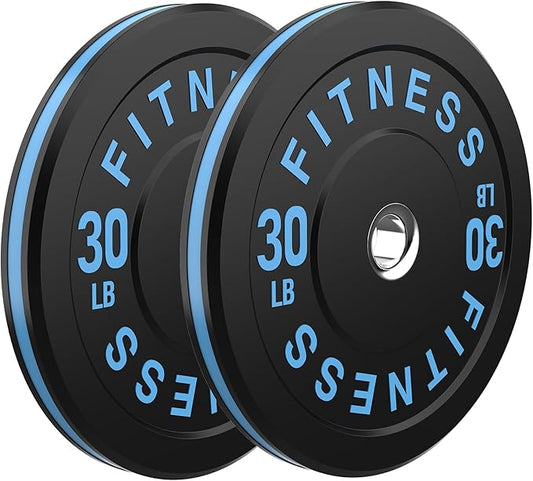 2 Inch Bumper Plates,10-500lbs,Barbell Rubber Olympic Weight Plates Set for Home Gym, Strength Training & Weight Lifting, Multiple Options Colors