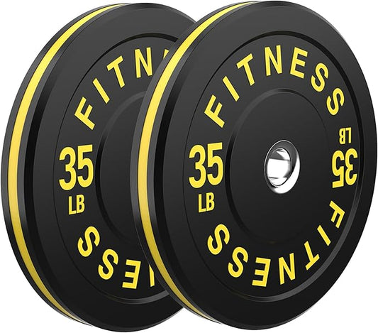 2 Inch Bumper Plates,10-500lbs,Barbell Rubber Olympic Weight Plates Set for Home Gym, Strength Training & Weight Lifting, Multiple Options Colors