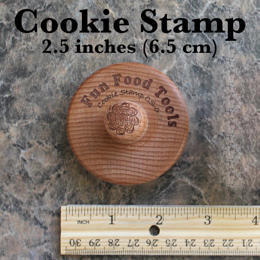 Wood Cookie Stamp, 2.5 Inch (Holiday Ornament CS-095)