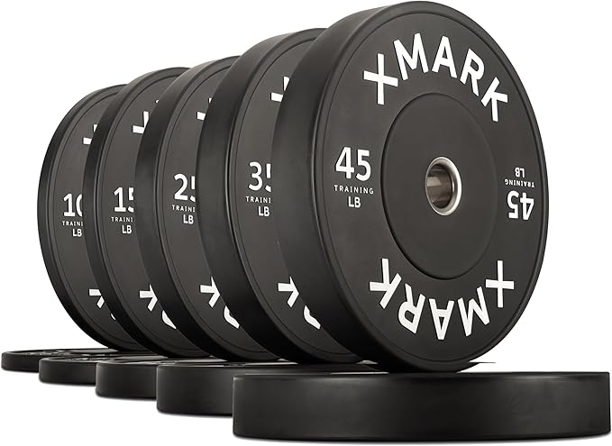 XMark Viper Half Power Rack Home Gym System, Complete with Squat Rack, Adjustable Weight Bench, Catahoula Olympic Barbell, and Bumper Plate Weight Set