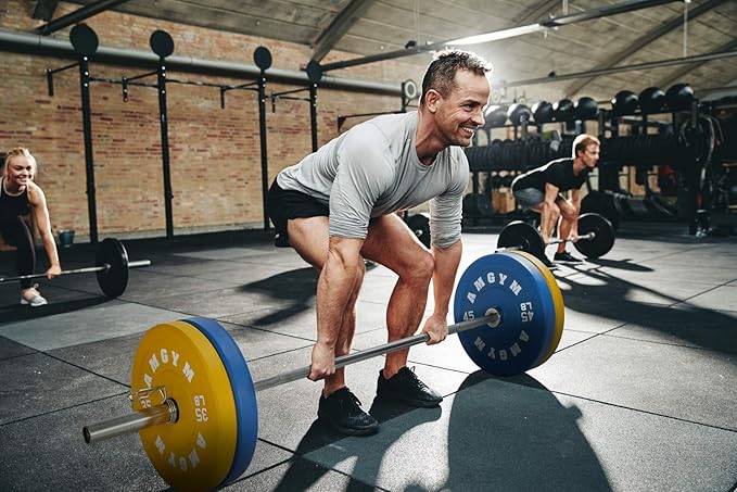 2 Inch Bumper Plates,10-500lbs,Barbell Rubber Olympic Weight Plates Set for Home Gym, Strength Training & Weight Lifting, Multiple Options Colors