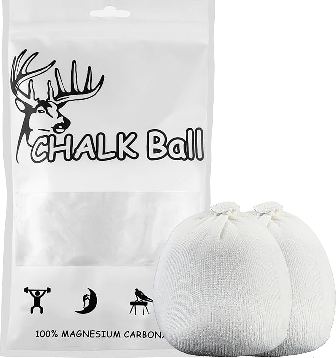 2 Bags Gymnastics Chalk Ball for Climbing - (6oz) Gym Chalk Used for Lifting Weightlifting Workout and Rock Climbing, Weight Powder Hands Chalk