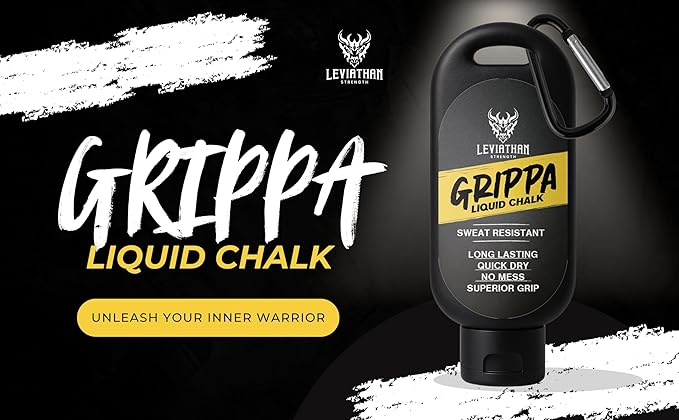 | GRIPPA | Liquid Chalk | Mess Free Gym Chalk for Weightlifting | Gymnastics | Rock Climbing | Dancing | Sweat Resistant | The Ultimate Grip Enhancer |