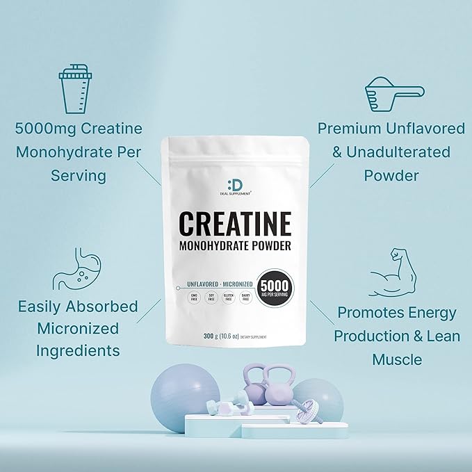 2 Pack Instant Creatine Monohydrate Powder 600 Grams (21.2oz) | Unflavored Micronized Creatine Powder, 5000mg Per Serving, 4 Month Supply, Vegan | Keto, Non-GMO, No Filler, No Additives - 120 Servings