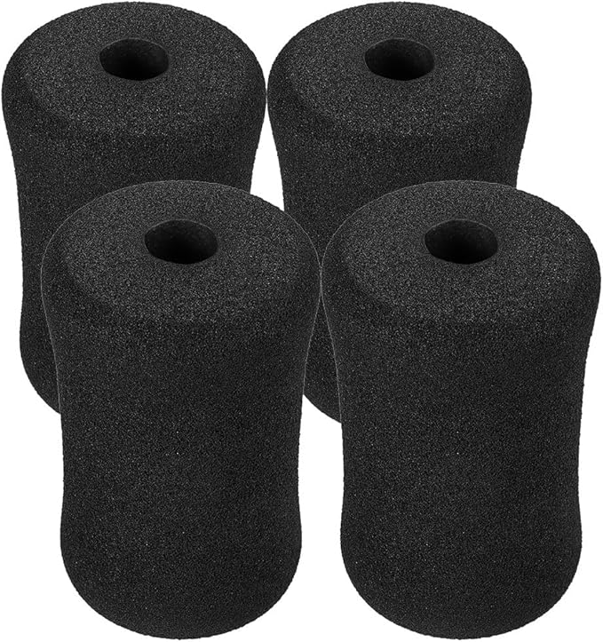 Sponge Foam Foot Pad Roller 2 Pair, Used for Replacing Gym Exercise Equipment, Suitable for 1-inch Rod (Foam 5.3" X 2.9" ;Od X 0.87" Id)