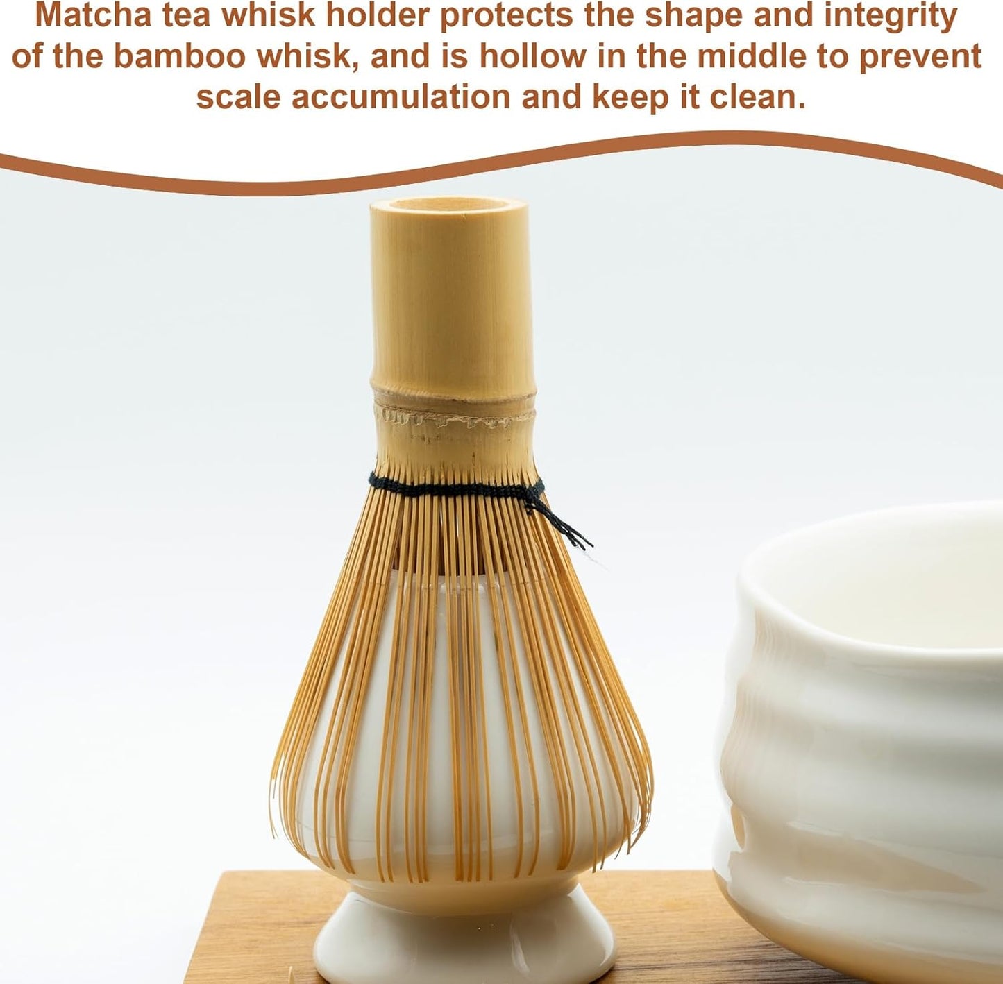 HARFINGTON Ceramic Chasen Stand 70mm Matcha Whisk Holder Teas Set Whisks Stand Traditional Matcha Tea Chasen Holder Tea Set Accessories for Tea Tasting, Pink