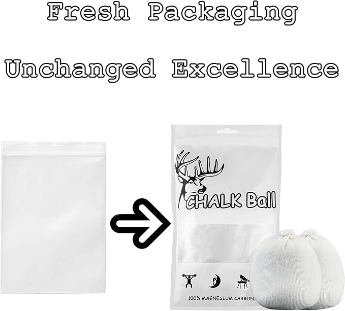 2 Bags Gymnastics Chalk Ball for Climbing - (6oz) Gym Chalk Used for Lifting Weightlifting Workout and Rock Climbing, Weight Powder Hands Chalk