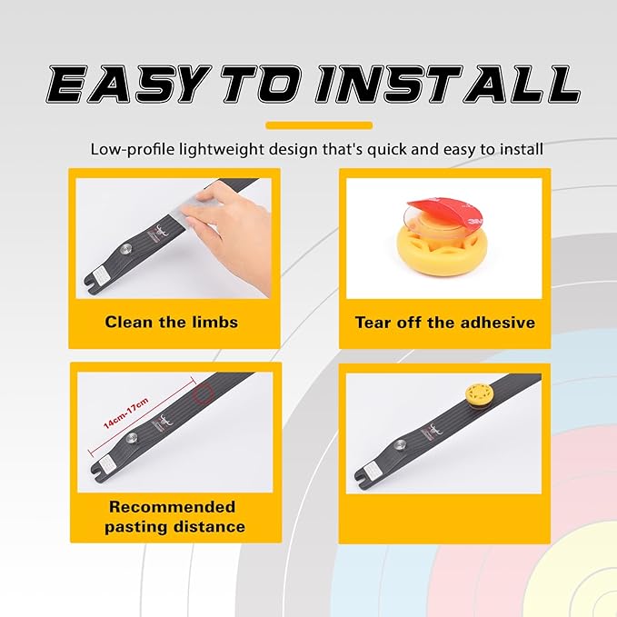 Archery Bow Stabilizer Solid Rubbe Limbs Vibration Damper for Youth Compound Bows, 2-Pack