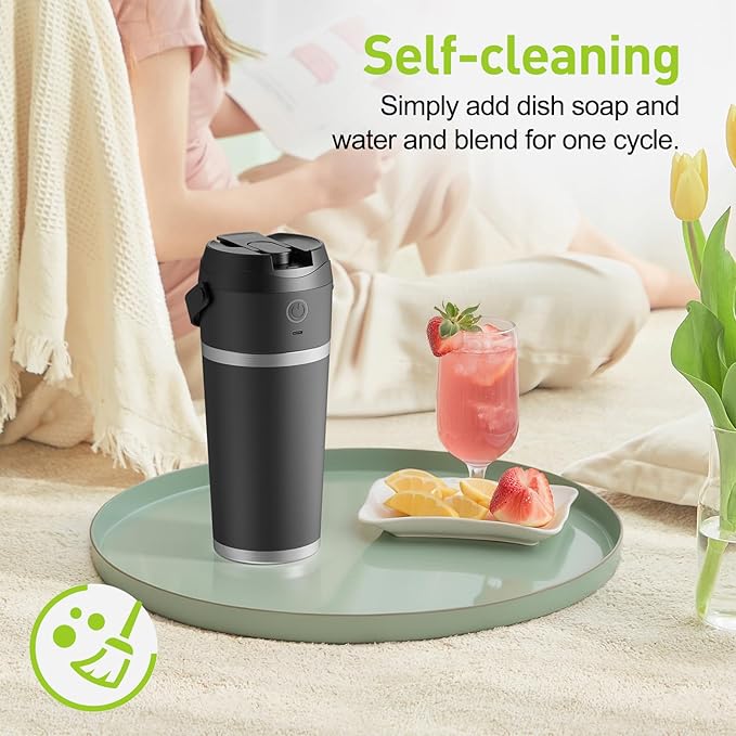 2025 Portable Personal Stainless Steel Blender Container,Insulated Hand Held Blender Cups Shakes/Smoothie/Food Prep, Powerful Compact,Ideal Travel and Outings Kitchen,On-the-Go Convenience