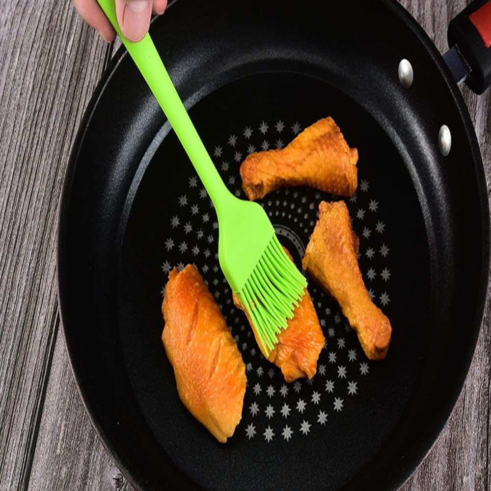 Silicone brush, BBQ/Pastry Basting Brushes,Silicone Cooking Grill Barbecue Baking Pastry Oil/Honey/Sauce Brush (7 PCS,blue)