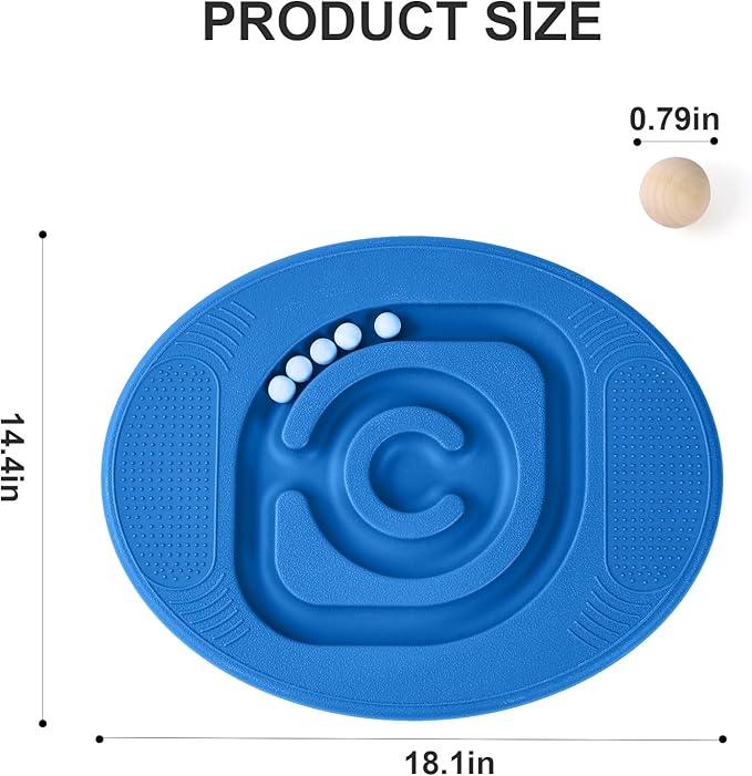 Balance Board for Kids with Maze - Plastic Wobble Board for Skiing Surfing Snowboard Training, Non-Slip Sensory Rocker Board for Toddlers 3-12, Core Strength Physical Therapy Equipment & Skateboard Balance Trainer