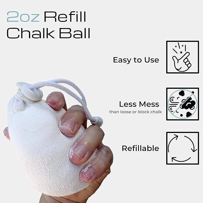 Z Athletic Gym Chalk Ball for Rock Climbing, Gymnastics, and Weightlifting