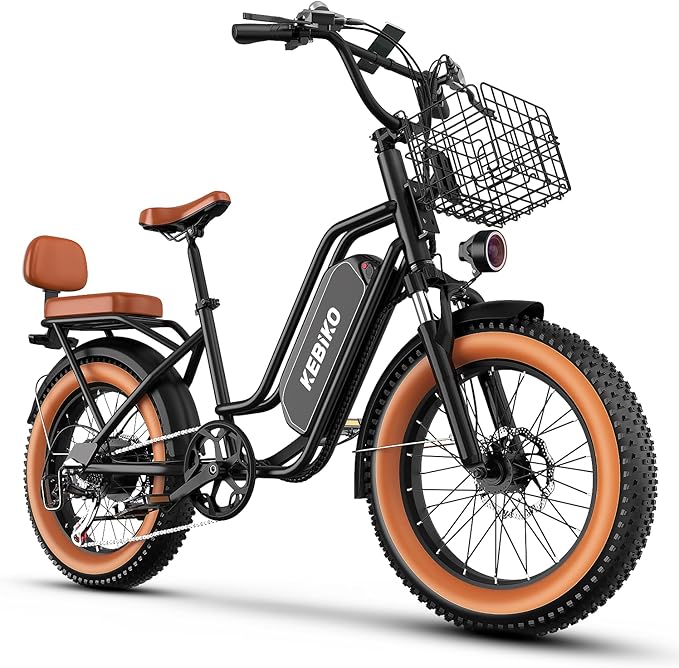 1500W Electric Bike for Adults,48V 20/60Ah Removable Battery Max Range 80Miles & 30MPH Electric Bicycle,20''ร4" Fat Tire Ebike,Adult Electric Bicycles for Commute Beach Snow,E-Bike UL Certified