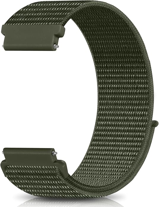 18mm 20mm 22mm Hook and Loop Watch Band Compatible with Garmin Vivoactive 5/ Vivoactive 6/ Vivoactive 3, Soft Nylon Breathable Sport Strap for Venu 2S/ Venu3S/ Forerunner 265s,Venu 3/ Venu 2 Men Women