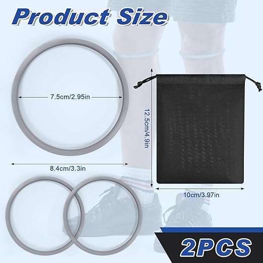 2-Pack Patellar Strap for Knee Pain Relief-Breathable & Lightweight Patellar Tendon Support Strap for Basketball, Running, Hiking-Stabilizing Knee Brace for Men, Women & Kids(Wide Gray)
