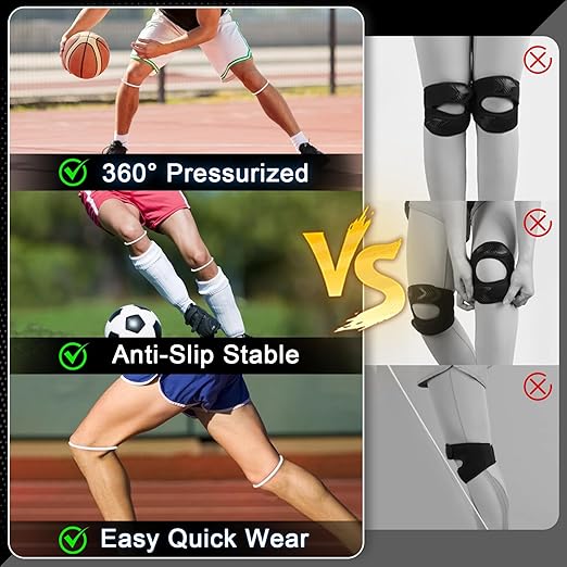 2-Pack Patellar Strap for Knee Pain Relief-Breathable & Lightweight Patellar Tendon Support Strap for Basketball, Running, Hiking-Stabilizing Knee Brace for Men, Women & Kids(White)