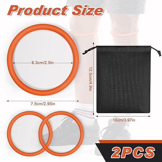 2-Pack Patellar Strap for Knee Pain Relief-Breathable & Lightweight Patellar Tendon Support Strap for Basketball, Running, Hiking-Stabilizing Knee Brace for Men, Women & Kids(Orange)