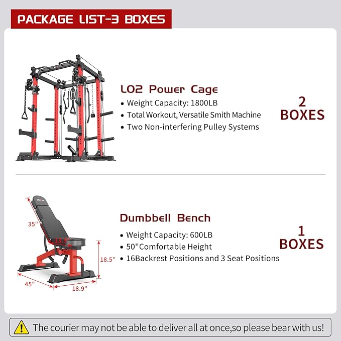 Power Rack Power Cages Multi-Function Squat Rack with Cable Crossover System Selectable More Training Attachment Weight Cage for Garage Home Gym