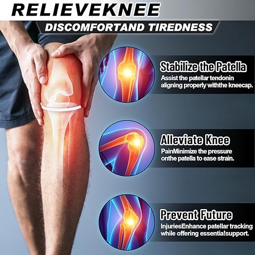 2-Pack Patellar Strap for Knee Pain Relief-Breathable & Lightweight Patellar Tendon Support Strap for Basketball, Running, Hiking-Stabilizing Knee Brace for Men, Women & Kids(White)