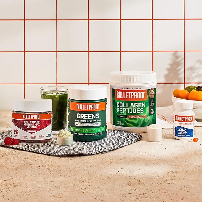 Bulletproof Greens Packets, 15 Count, Daily Greens Powder with Superfoods and Nootropics, Full Serving of Vegetables, Essential Nutrients