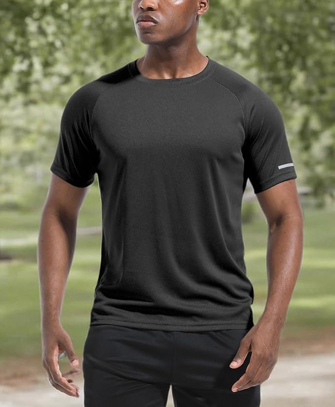 Boyzn 1, 3, 5 or 7 Pack Men's Workout Running Shirts, Dry Fit Moisture Wicking T-Shirt, Gym Athletic Short Sleeve Tee Shirts