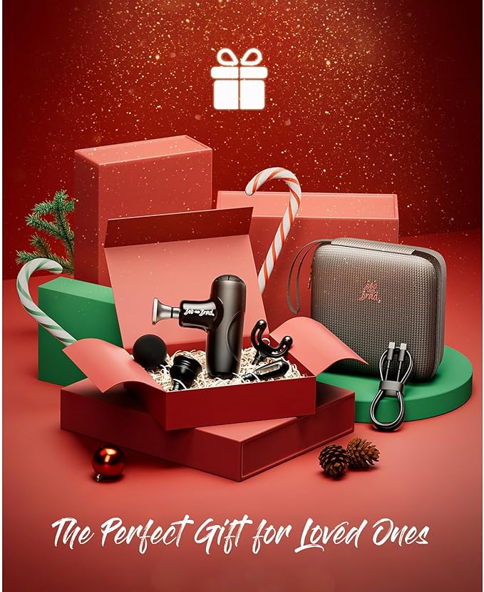 BOB AND BRAD Q2 Max Mini Massage Gun with Metal Head, Pocket-Sized Deep Tissue Massager Gun for Athletes, Professional Portable Percussion Muscle Massager Gun