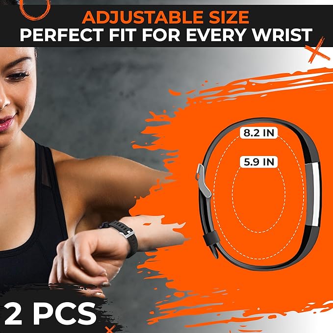 2 Pcs Fitness Tracker Id115plus Hr Replacement Band - Fitness Tracker Wrist Band Fitness Watch Bands Replacement - Fitness Tracker Bands Replacement Smart Watch Replacement Bands Replacement Wristband