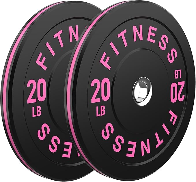 2 Inch Bumper Plates,10-500lbs,Barbell Rubber Olympic Weight Plates Set for Home Gym, Strength Training & Weight Lifting, Multiple Options Colors