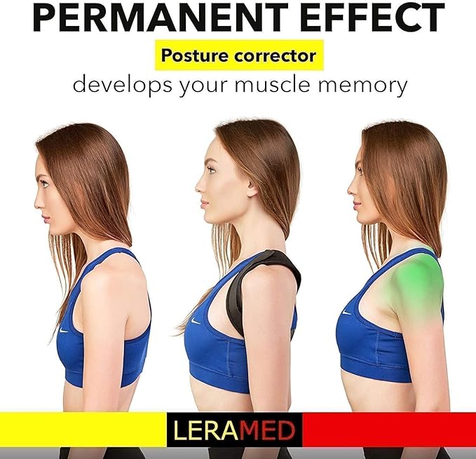 2025 New Posture Corrector for Men & Women - Adjustable Back Brace for Upper & Mid Spine Support - Neck, Shoulder & Back Pain Relief - Breathable & Invisible Under Clothes (Chest Size 25"-55")