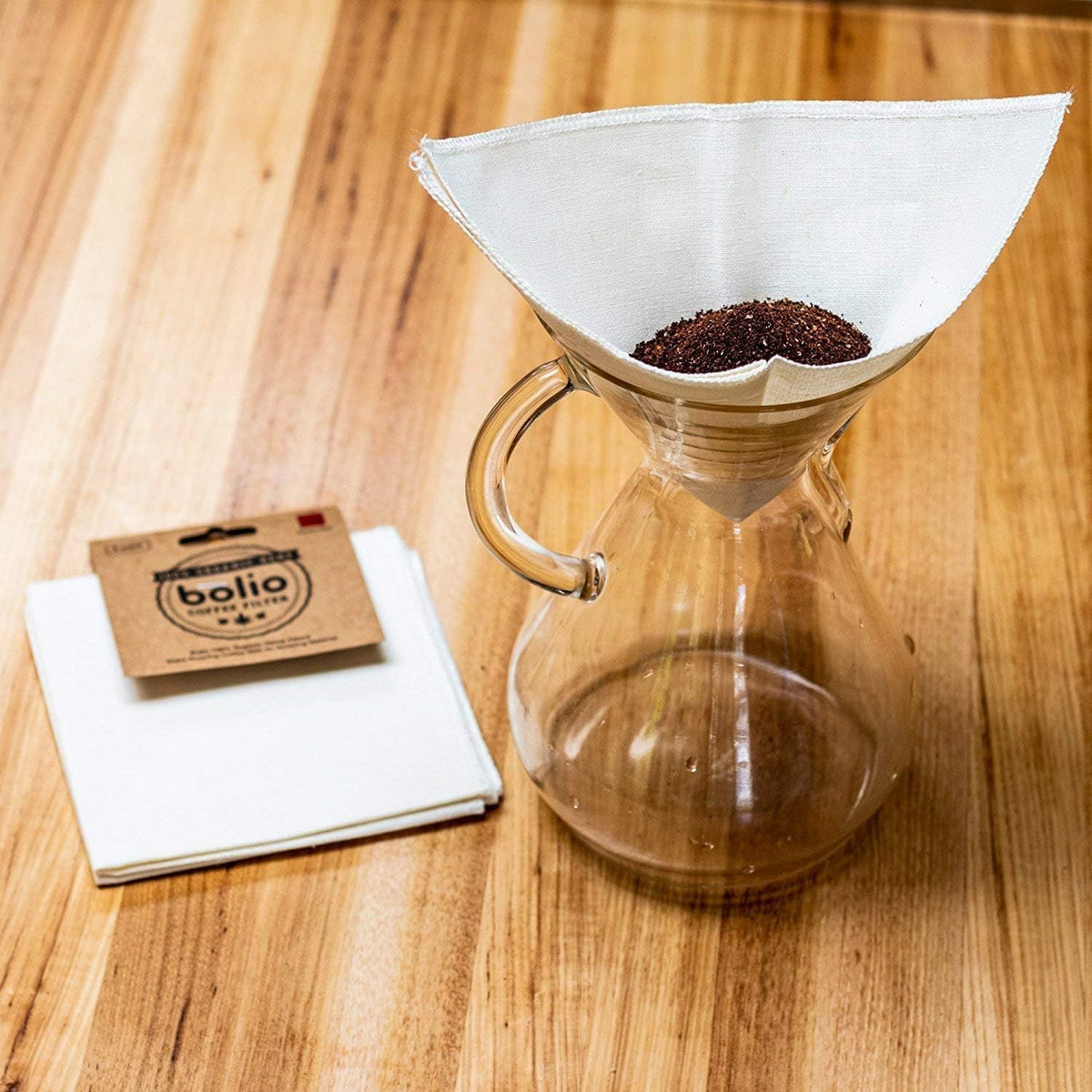 Organic Hemp Reusable Coffee Filter - Compatible With Chemex Coffee Makers (1, Chem)