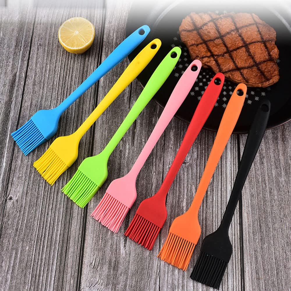 Silicone brush, Oil Brush for BBQ Kitchen Cooking Baking and Grilling (3 PCS,green)