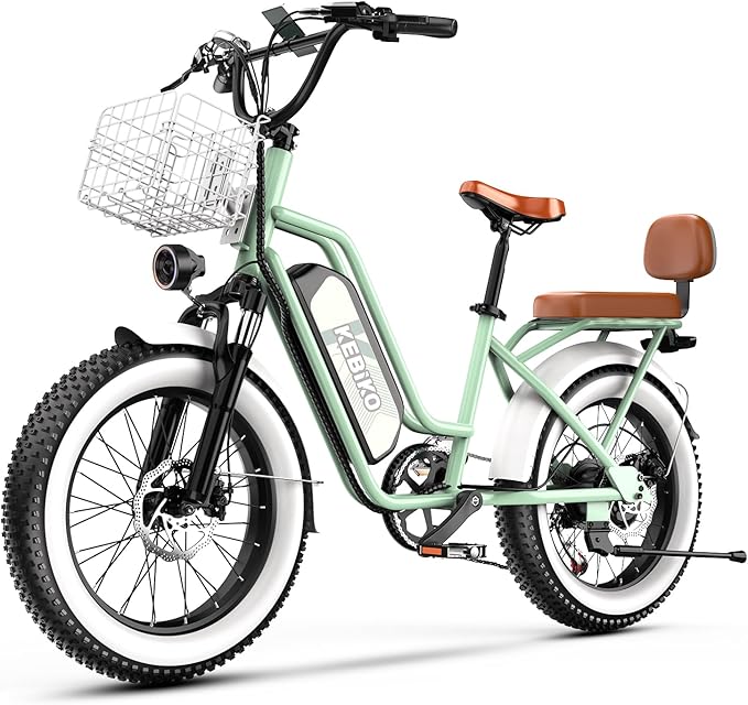 1500W Electric Bike for Adults,48V 20/60Ah Removable Battery Max Range 80Miles & 30MPH Electric Bicycle,20''ร4" Fat Tire Ebike,Adult Electric Bicycles for Commute Beach Snow,E-Bike UL Certified