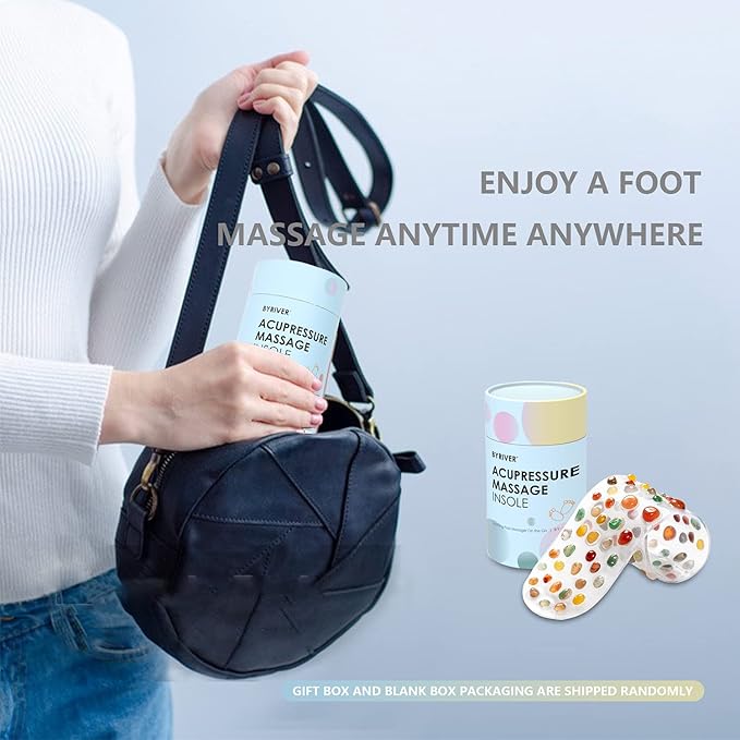 BYRIVER Deep Tissue Plantar Fasciitis Foot Massager, Massage Insole Shoes Insert for Men Women, Feet Circulation Tools, Relieve Lower Back Pain Muscle Soreness (43)