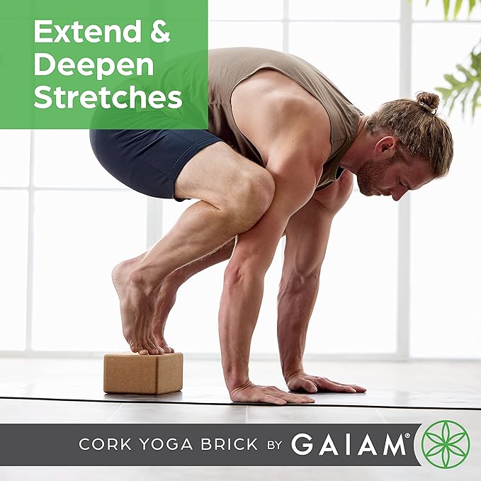 Gaiam Yoga Block - Supportive Latex-Free Eva Foam - Soft Non-Slip Surface with Beveled Edges for Yoga, Pilates, Meditation - Yoga Accessories for Stability, Balance, Deepen Stretches