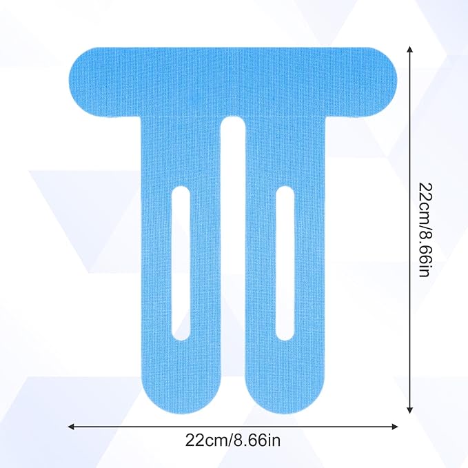 10 Pcs Precut Kinesiology Tape for Knees,Kinesiology Ankle Tape,Waterproof Elastic Knee Kinetic Tape,Breathable Latex-Free Tape for Knee Support and Stability,Pain Relief(Blue)