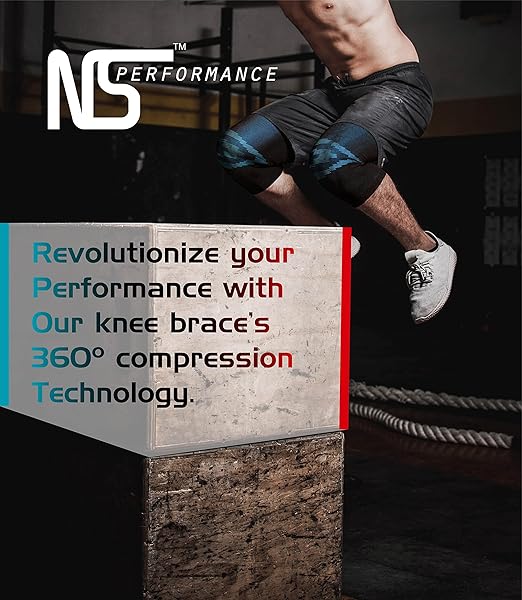 1V5 Performance Knee Support Compression Sleeve for Men & Women - Premium Recovery & Compression Sleeve for Weightlifting, Gym, Workout, Sport, Meniscus Tear, Arthritis - Please Check Sizing Chart