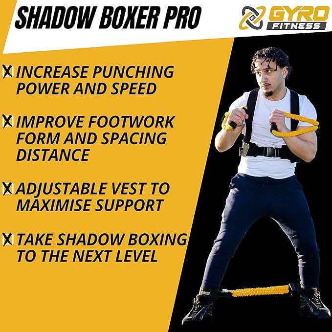 | Shadow Boxer Pro | Boxing Resistance Bands Set for Shadow Boxing, Comes with Ankle Cuffs | Ideal Addition to Your Home Boxing Equipment
