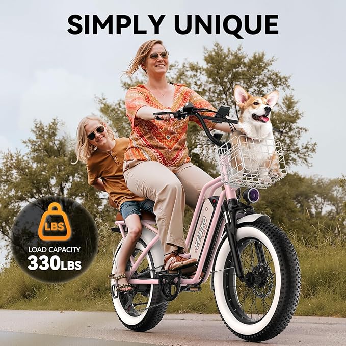1500W Electric Bike for Adults,48V 20/60Ah Removable Battery Max Range 80Miles & 30MPH Electric Bicycle,20''ร4" Fat Tire Ebike,Adult Electric Bicycles for Commute Beach Snow,E-Bike UL Certified