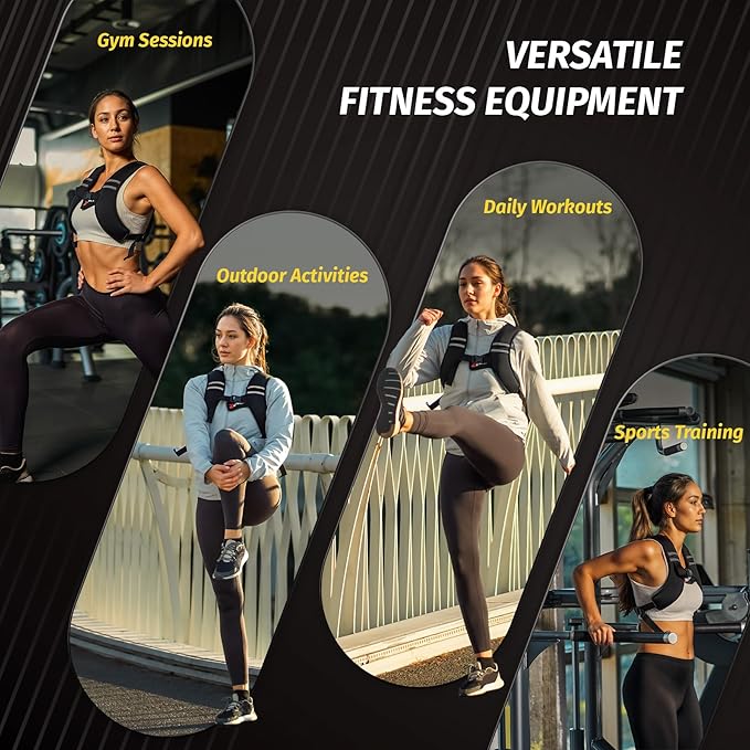 ZELUS Weighted Vest, Z-Fit Soft Iron Weighted Vest for Women and Men, 5lb/10lb/15lb Weight Vest with Reflective Stripes & Adjustable Straps, Ultra Thin Weight Vest for Home Gym Strength Training