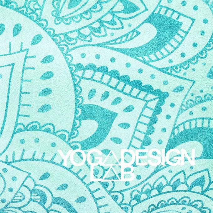 YOGA DESIGN LAB | The Combo Yoga Mat | 2-in-1 Mat+Towel | Eco Luxury | Ideal for Hot Yoga, Power, Bikram, Ashtanga, Sweat | Studio Quality | Includes Carrying Strap!