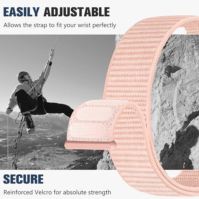 18mm 20mm 22mm Hook and Loop Watch Band Compatible with Garmin Vivoactive 5/ Vivoactive 6/ Vivoactive 3, Soft Nylon Breathable Sport Strap for Venu 2S/ Venu3S/ Forerunner 265s,Venu 3/ Venu 2 Men Women