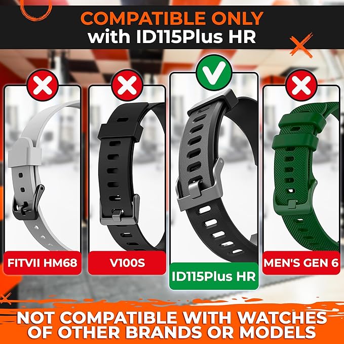 2 Pcs Fitness Tracker Id115plus Hr Replacement Band - Fitness Tracker Wrist Band Fitness Watch Bands Replacement - Fitness Tracker Bands Replacement Smart Watch Replacement Bands Replacement Wristband