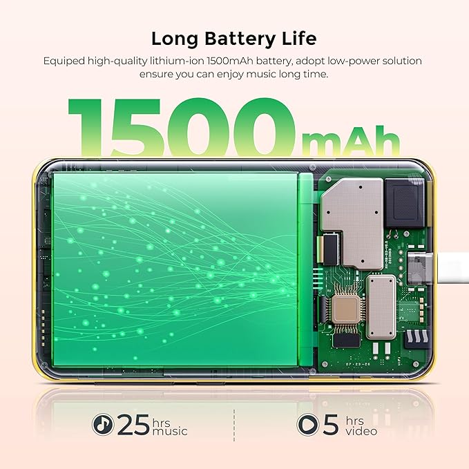 160GB MP3 Player with Bluetooth and WiFi, innioasis Music Player with Spotify,Pandora,Amazon Music,4" Touch Screen Android MP4 MP3 Player for Kids with Libby,Audible(Black_Gold)