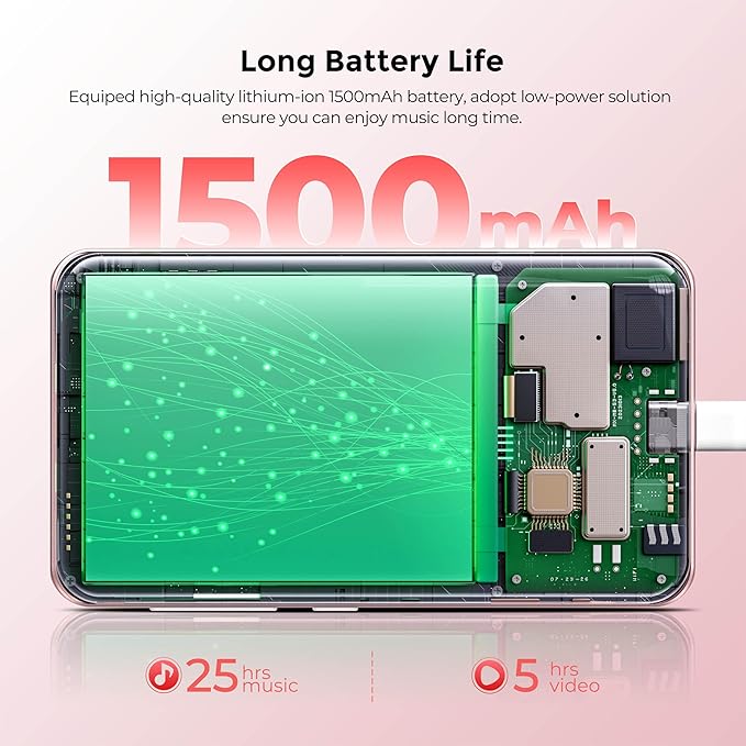 160GB MP3 Player with Bluetooth and WiFi, innioasis Music Player with Spotify,Pandora,Amazon Music,4" Touch Screen Android MP4 MP3 Player for Kids with Libby,Audible,Spotify Kids (White+Pink)