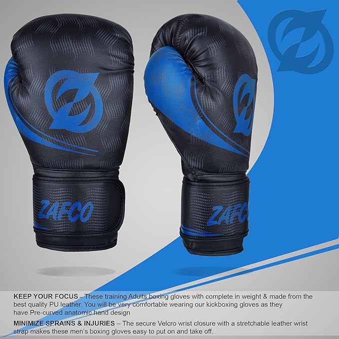 Zafco Boxing Gloves for Men & Women Training Pro Punching Heavy Bag Mitts MMA Muay Thai Sparring Kickboxing Gloves