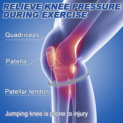 2-Pack Patellar Strap for Knee Pain Relief-Breathable & Lightweight Patellar Tendon Support Strap for Basketball, Running, Hiking-Stabilizing Knee Brace for Men, Women & Kids (Grey)