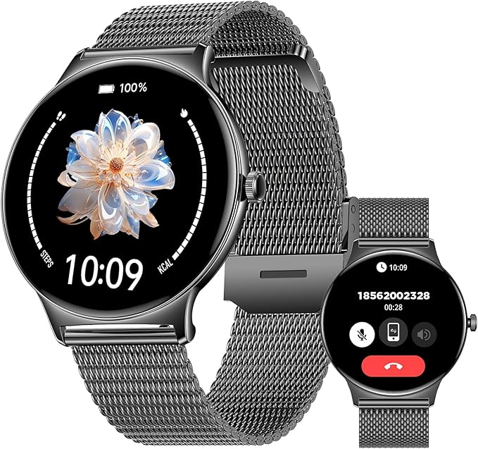 2025 Smart Watches for Men Women, with Bluetooth Make/Answer Call, 1.43" AMOLED Display Fitness Tracker, Heart Rate/SpO2/Sleep Monitor, 100+ Sports Modes, IP67 Waterproof Smartwatch for Android iPhone