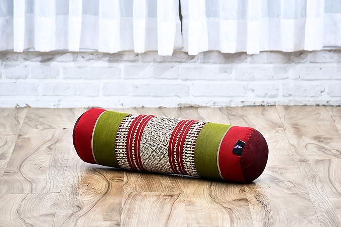 Leewadee Small Yoga Bolster – Shape-Retaining Cervical Neck Roll, Tube Pillow for Comfortable Reading, Kapok Filling, 22 x 6 x 6 inches