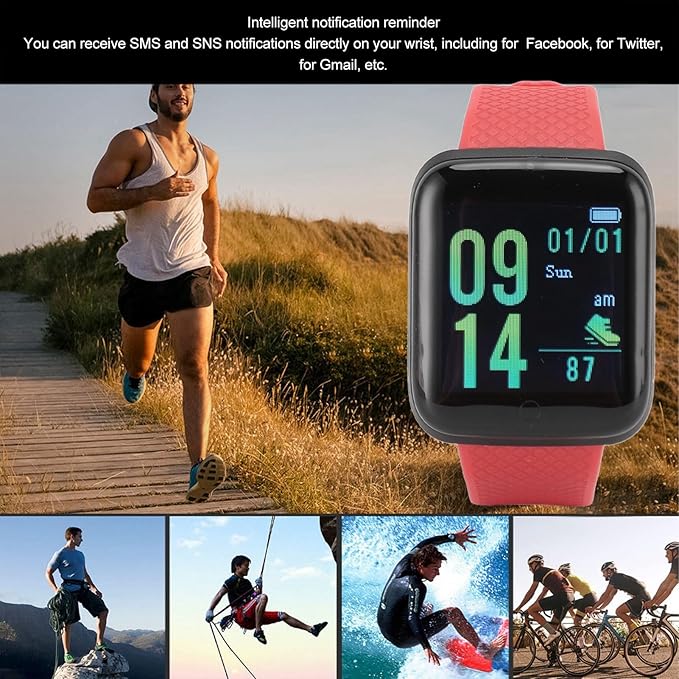 Zopsc Smart Watch Fitness for Men Women, IP65 Activity Fitness Watch with Message Reminder Sleep Step Calorie Counter, Health Fitness Watch for
